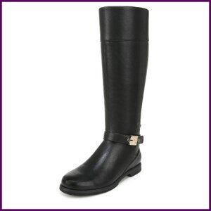 Knee High Boots with Strap, 3/4 Heel, Faux Leather, Size 6-11